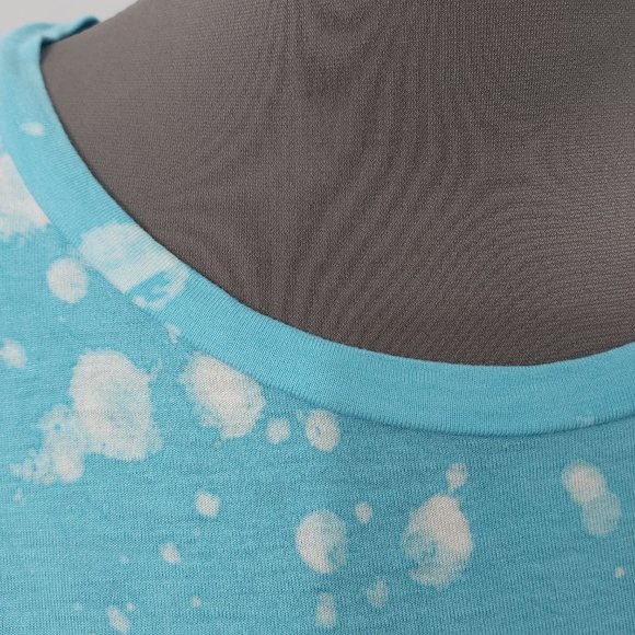 Calvin Klein Women Small Light Blue Tie Dye Rayon Stretch Open Back Sleeveless - Picture 7 of 11